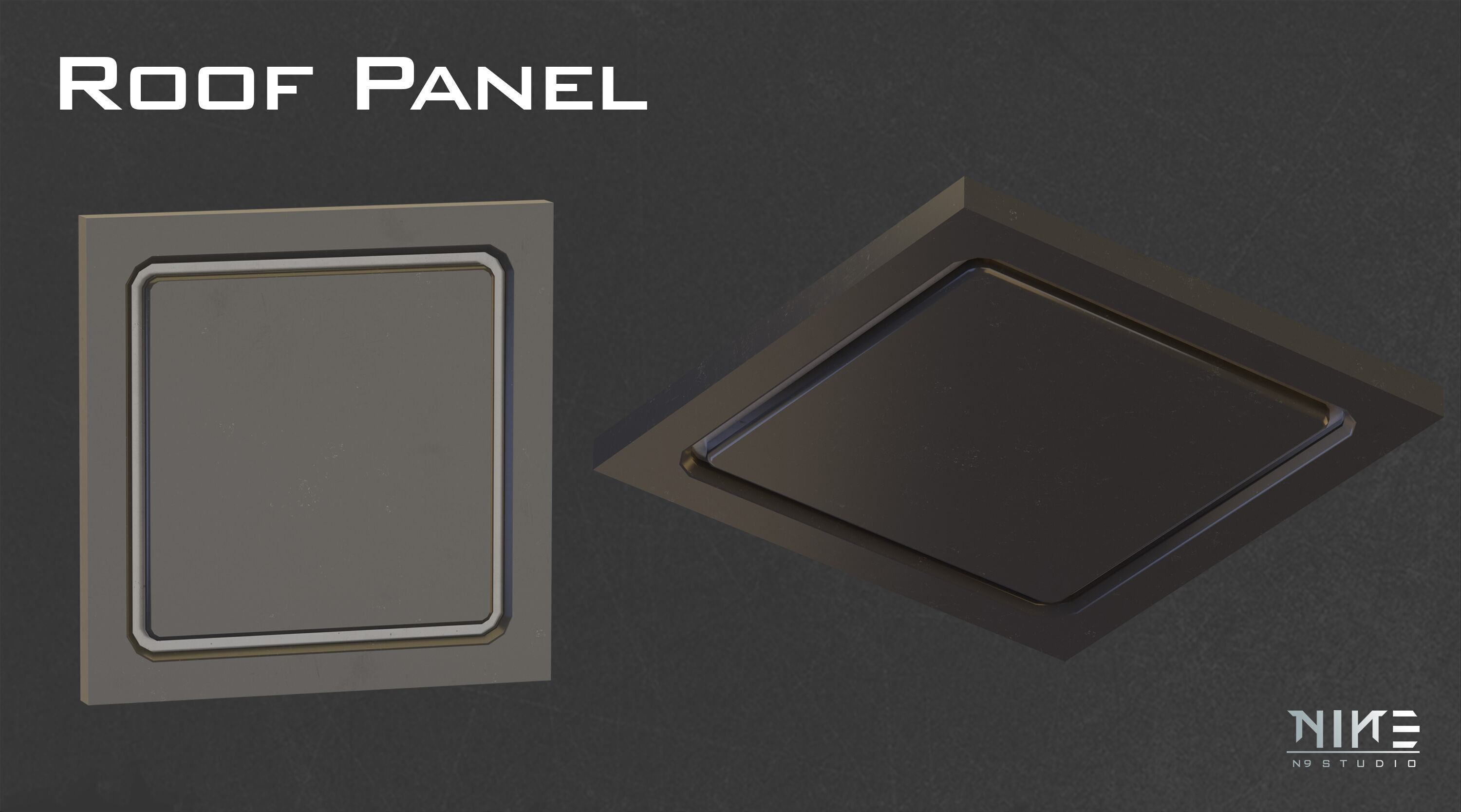 Sci-fi Props Interior kitbash 3D model_13