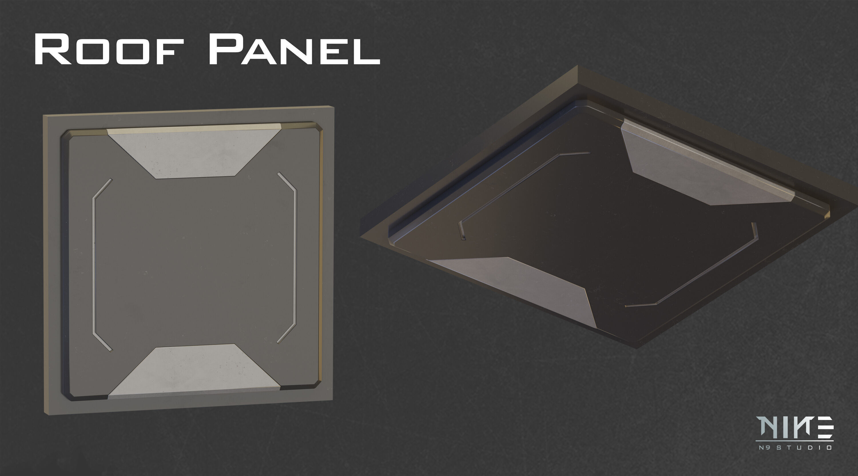 Sci-fi Props Interior kitbash 3D model_12