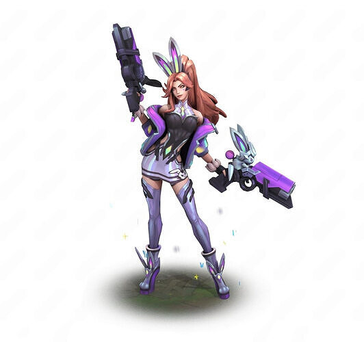 Battle bunny Miss fortune 3D print model