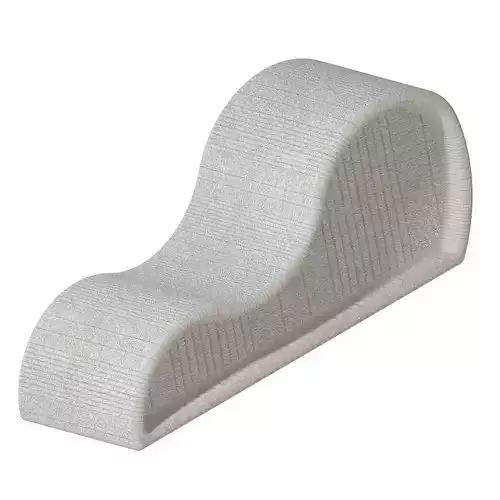 Premium Curved Chaise Lounge 3D print model