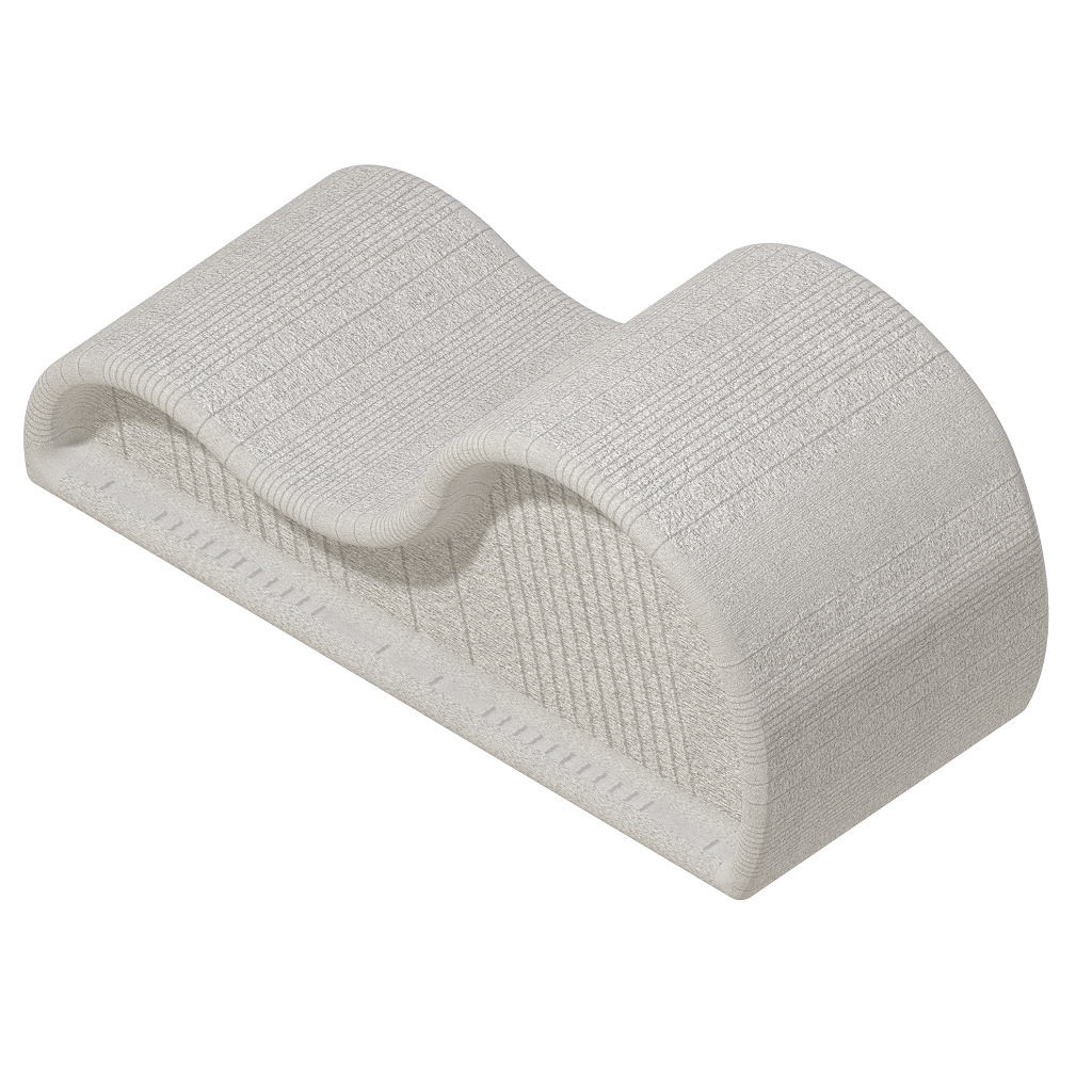 Premium Curved Chaise Lounge 3D print model_3