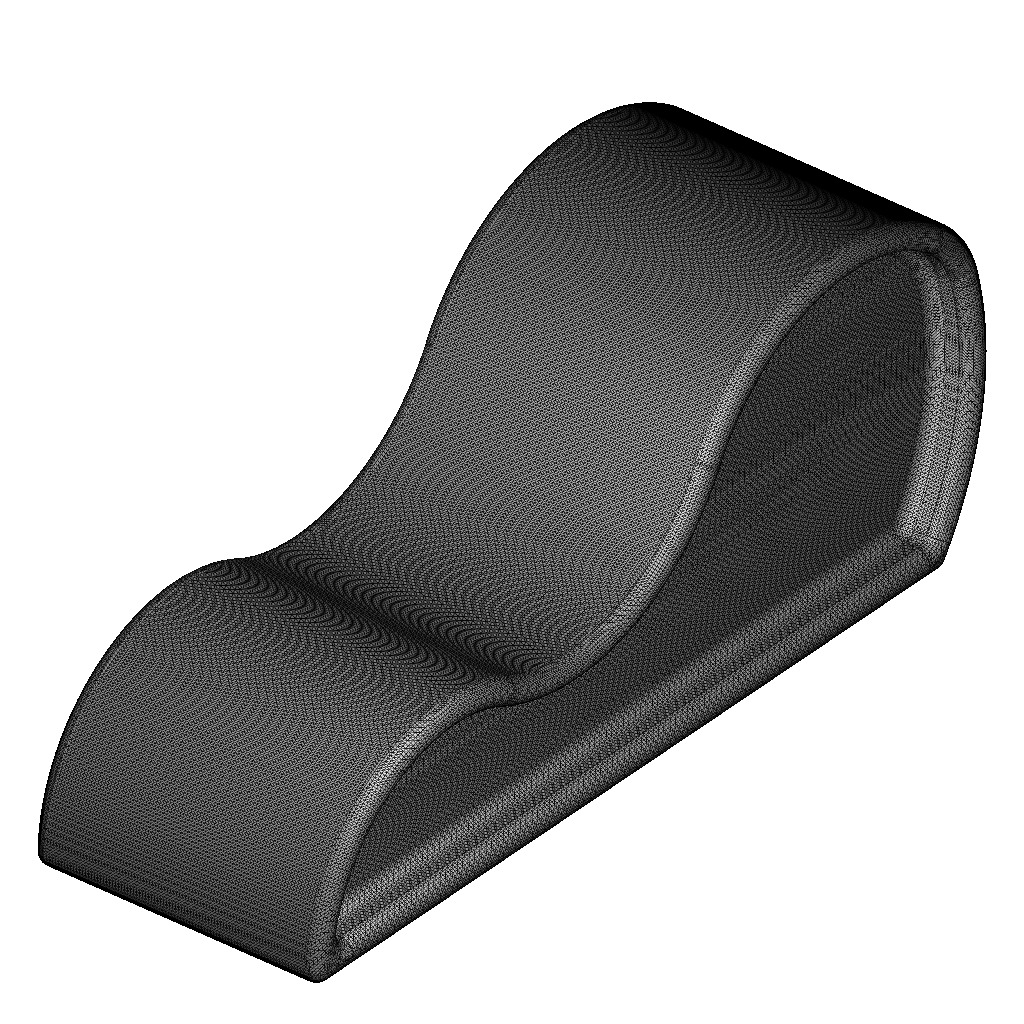 Premium Curved Chaise Lounge 3D print model_4