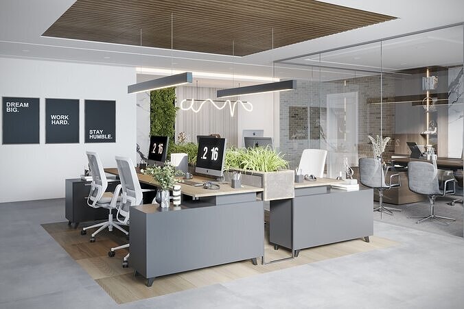 OFFICE DESIGN 01 3D model 4