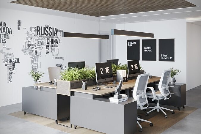 OFFICE DESIGN 01 3D model 5