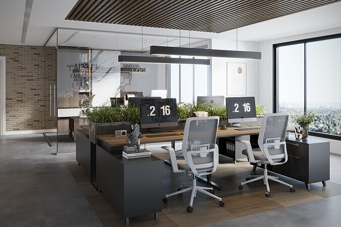 OFFICE DESIGN 01 3D model 3