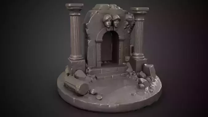 Diorama scene gemini for figure saint seiya 3D print 