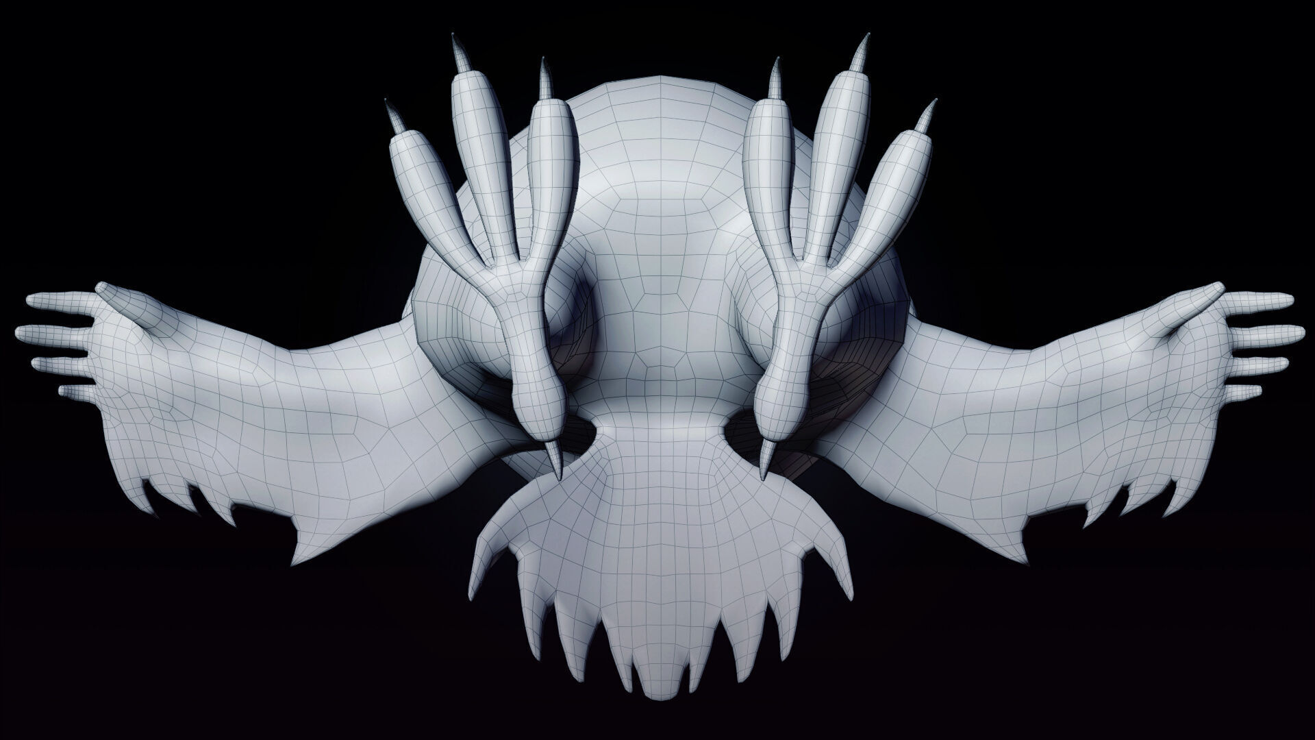 Chibi Owl - 3D green - Rigged Cartoon Bird Low-poly 3D model_14