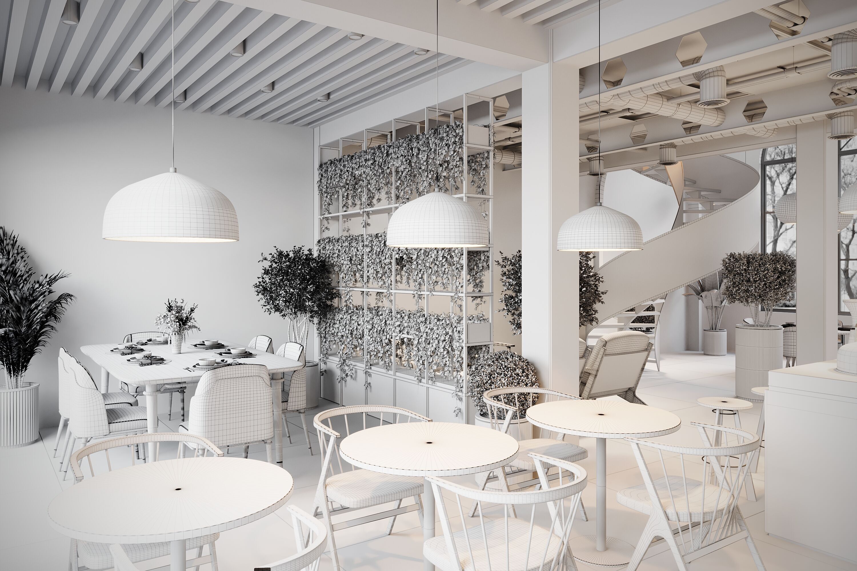 Coffee shop Design 001 3D model_11