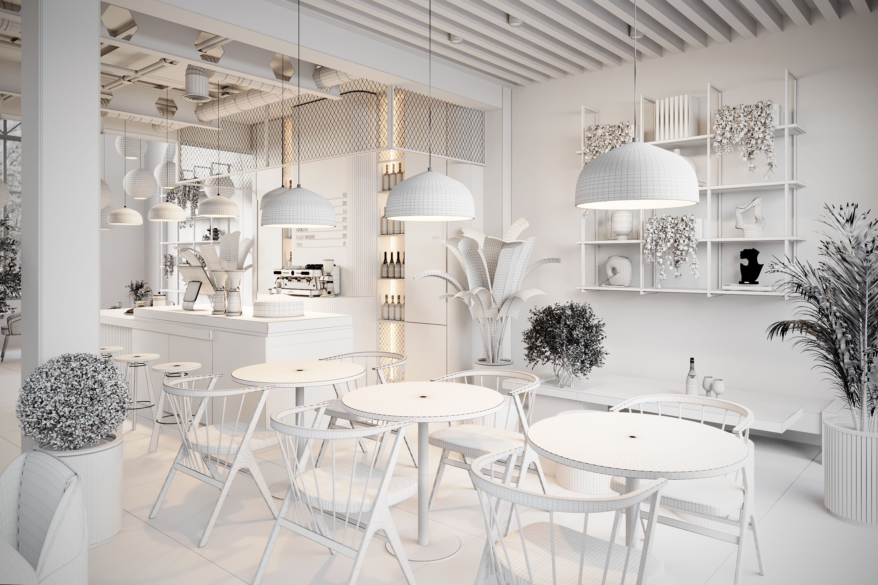 Coffee shop Design 001 3D model_10