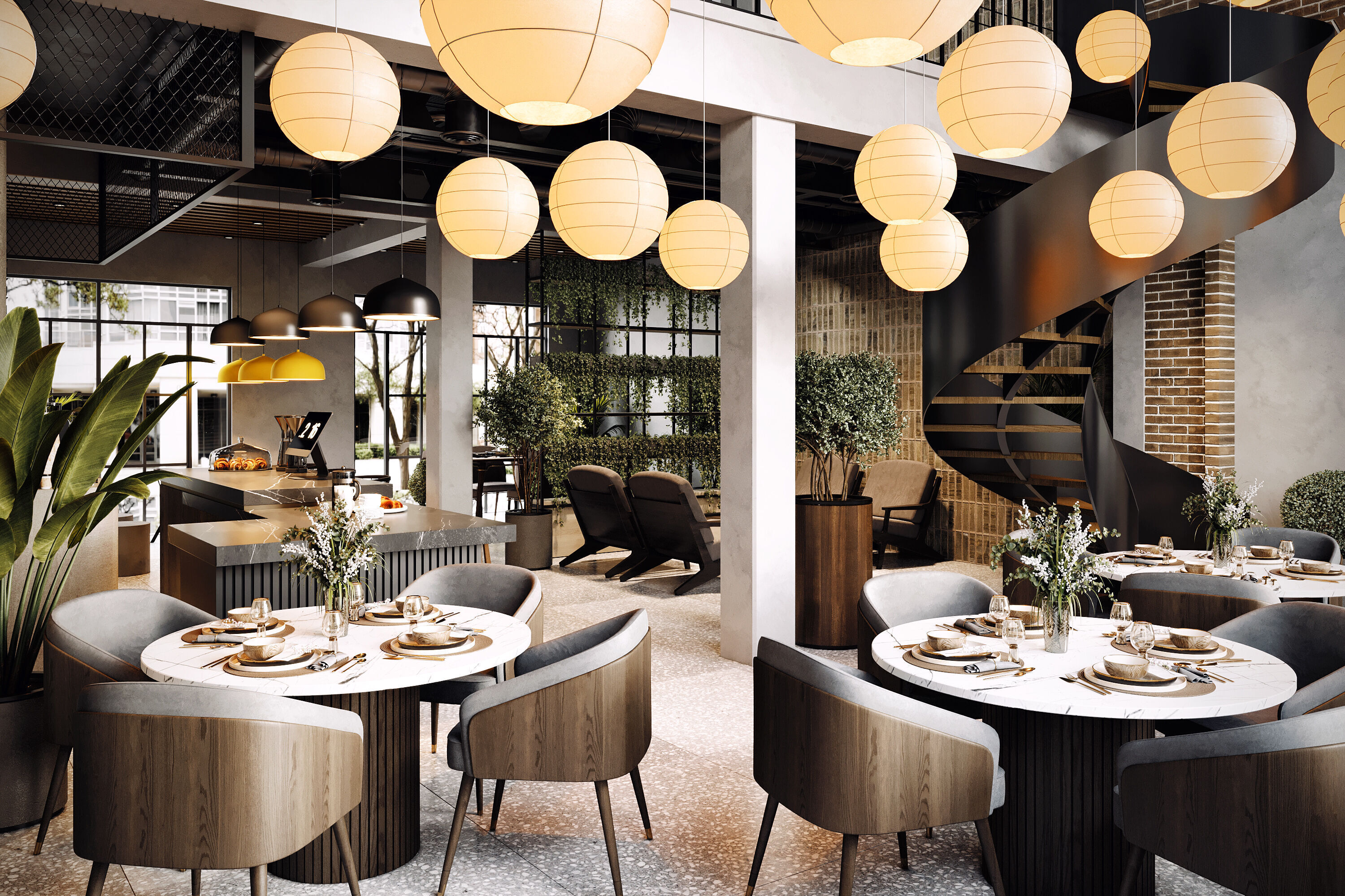 Coffee shop Design 001 3D model_1