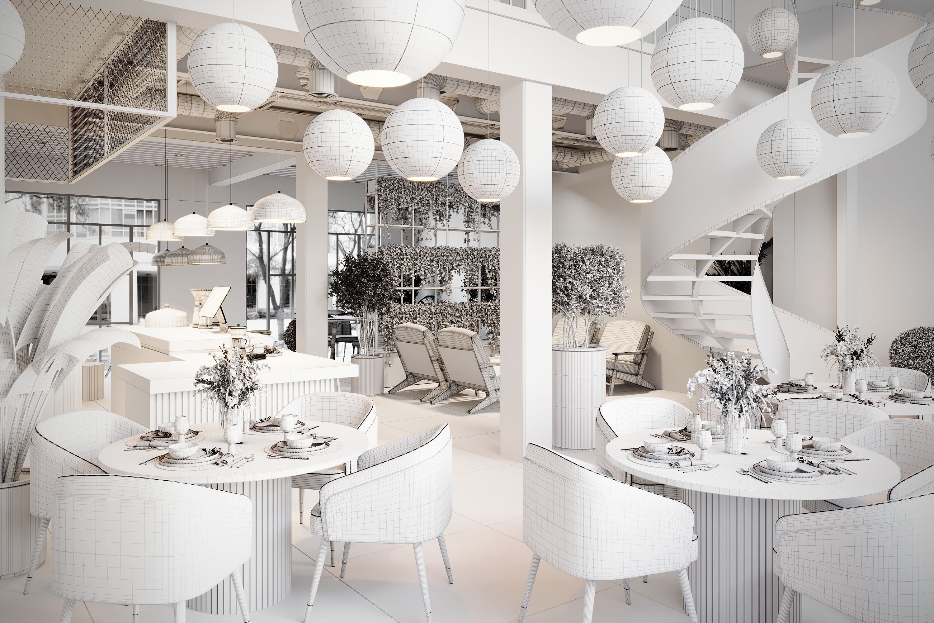 Coffee shop Design 001 3D model_8