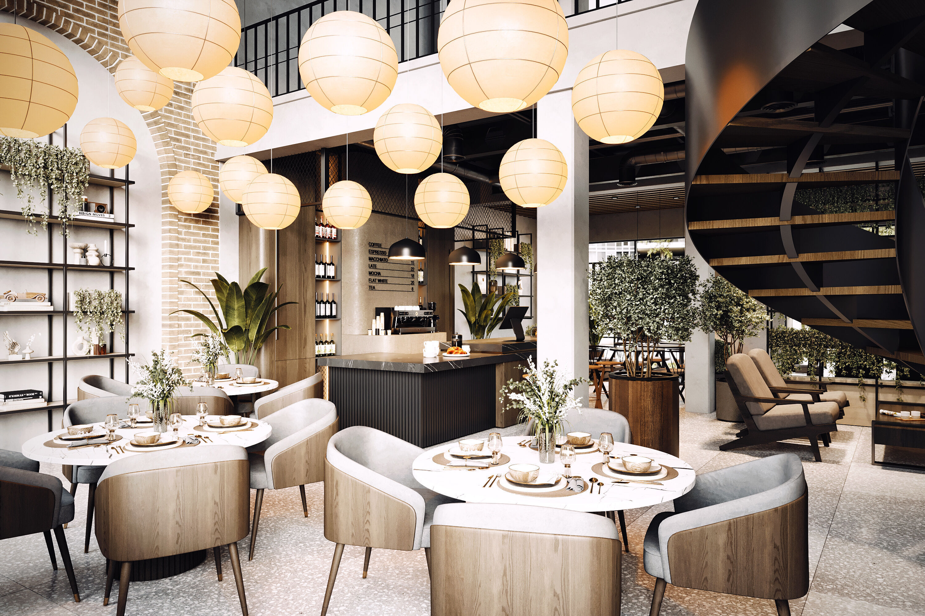 Coffee shop Design 001 3D model_2