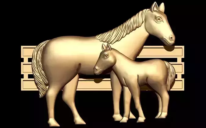 Horse Brooch 3D Model - STL File for 3D Printing