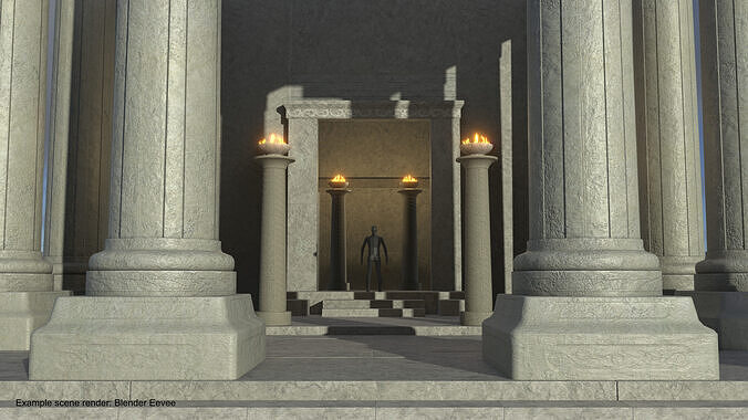 Temple Parts Pack Low-poly 3D model