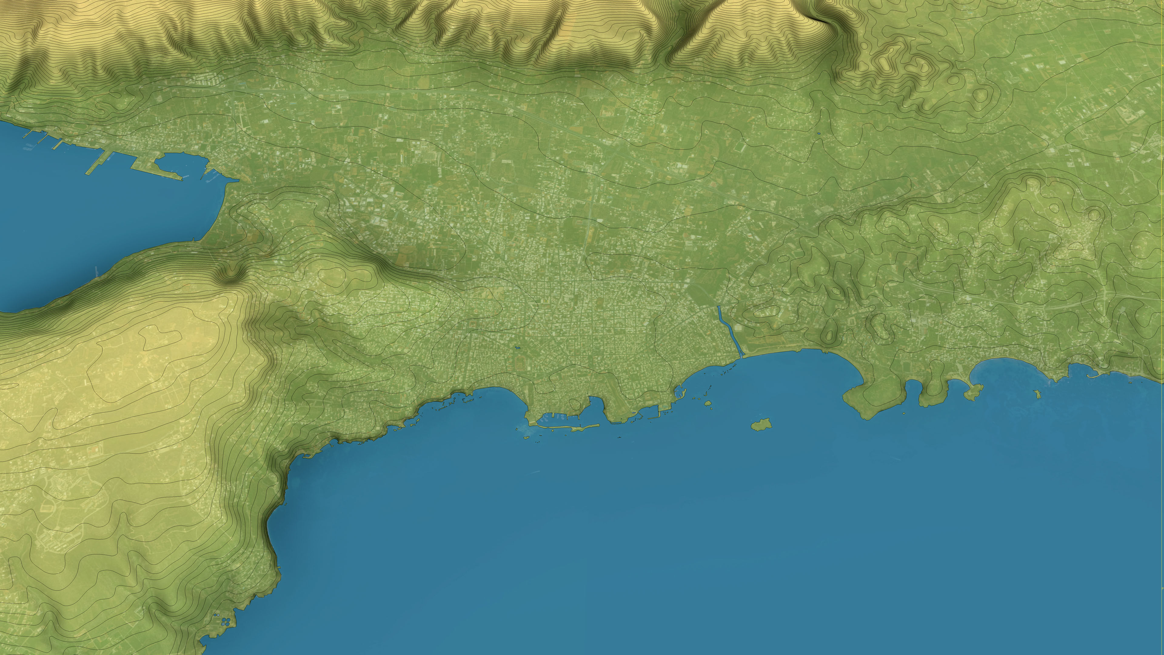 Chania - Topography Terrain Low-poly 3D model_14