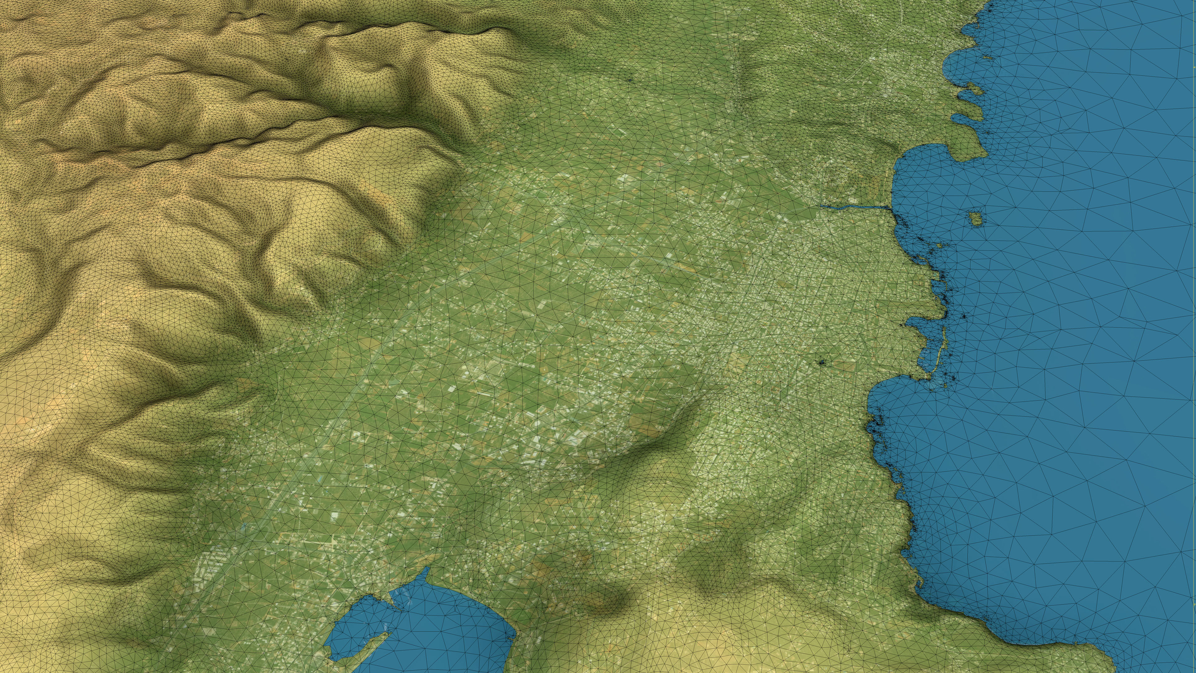 Chania - Topography Terrain Low-poly 3D model_15