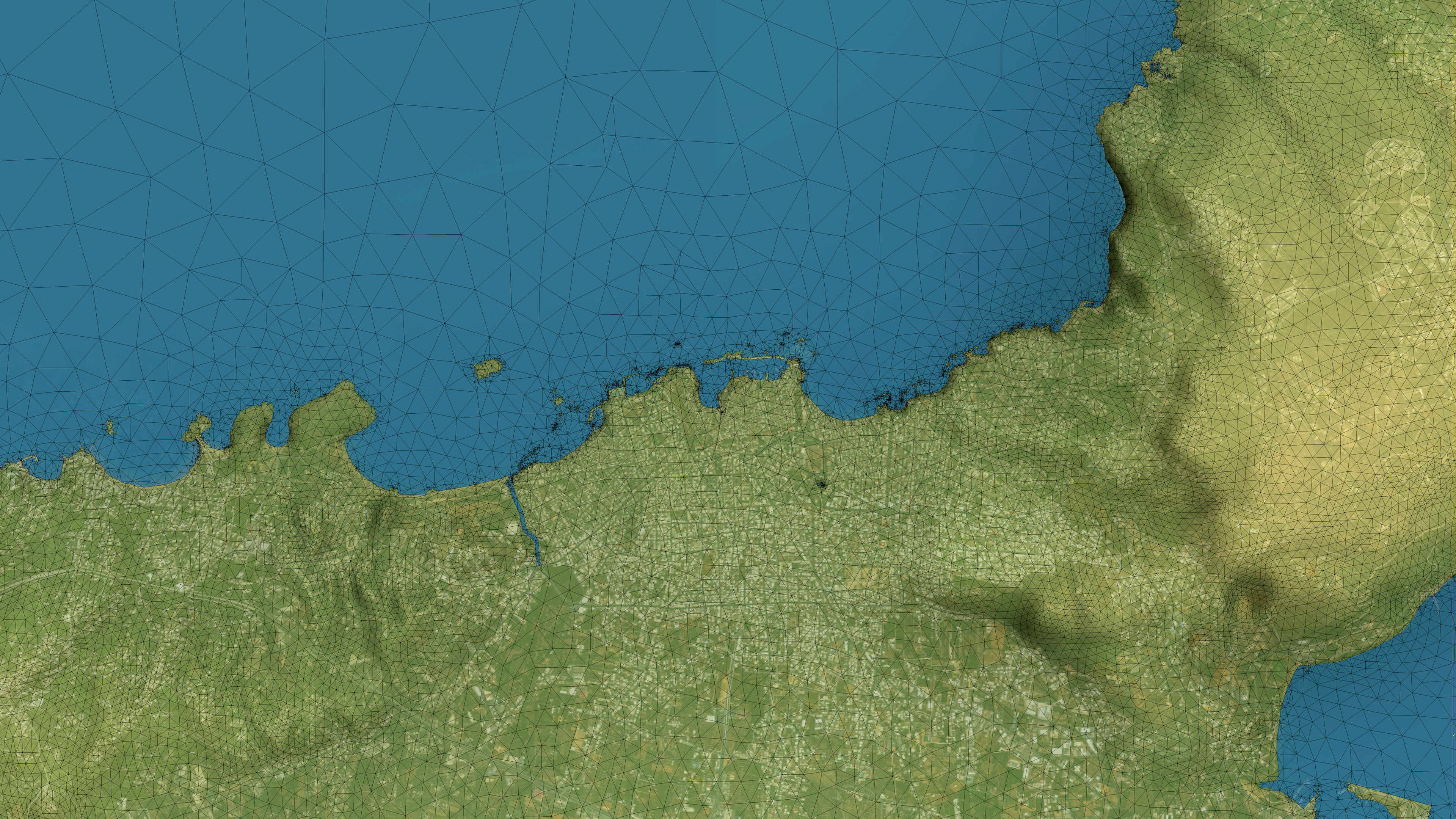 Chania - Topography Terrain Low-poly 3D model_17