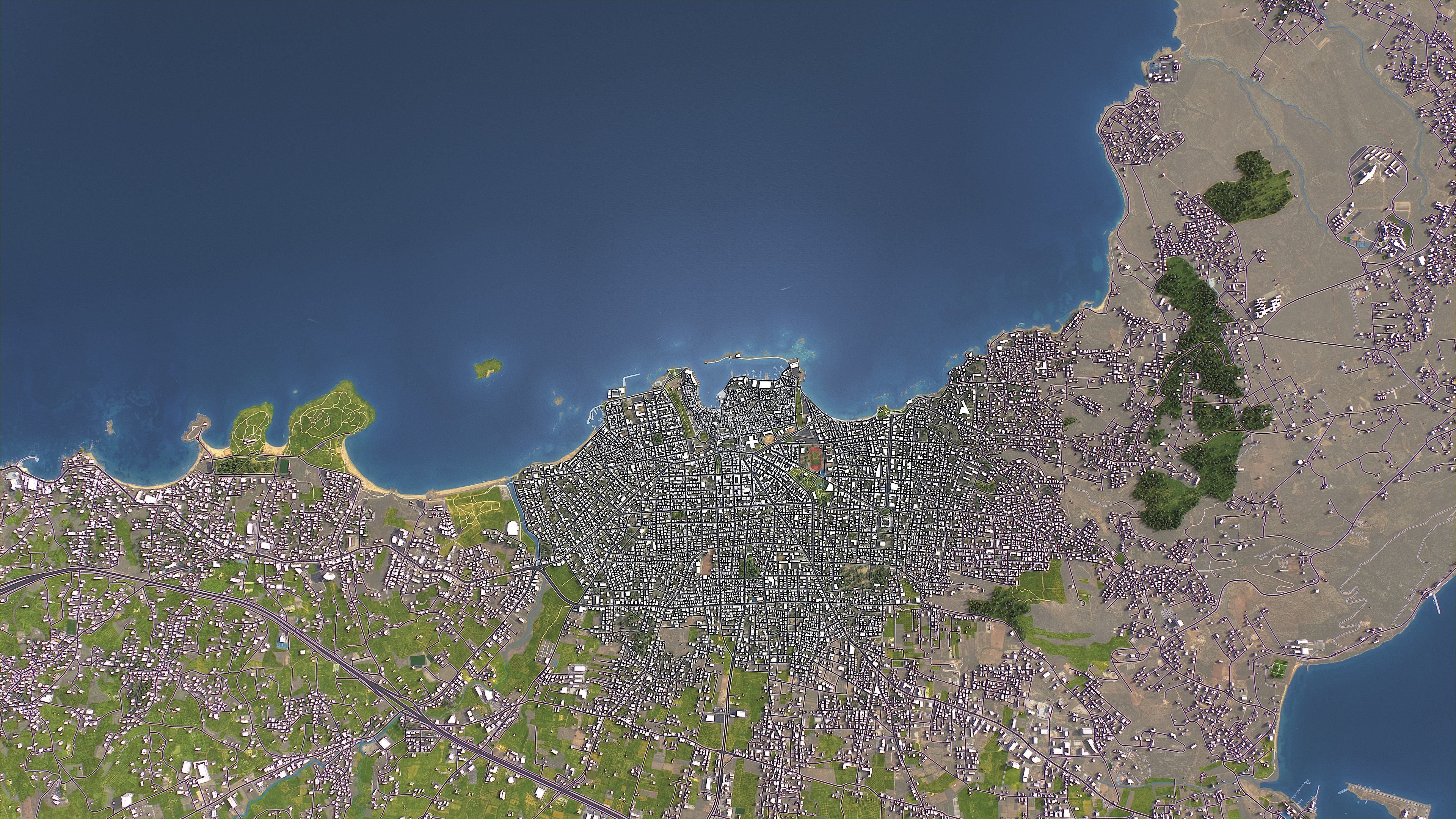 Chania - Topography Terrain 3D Model 3D Model Collection_26