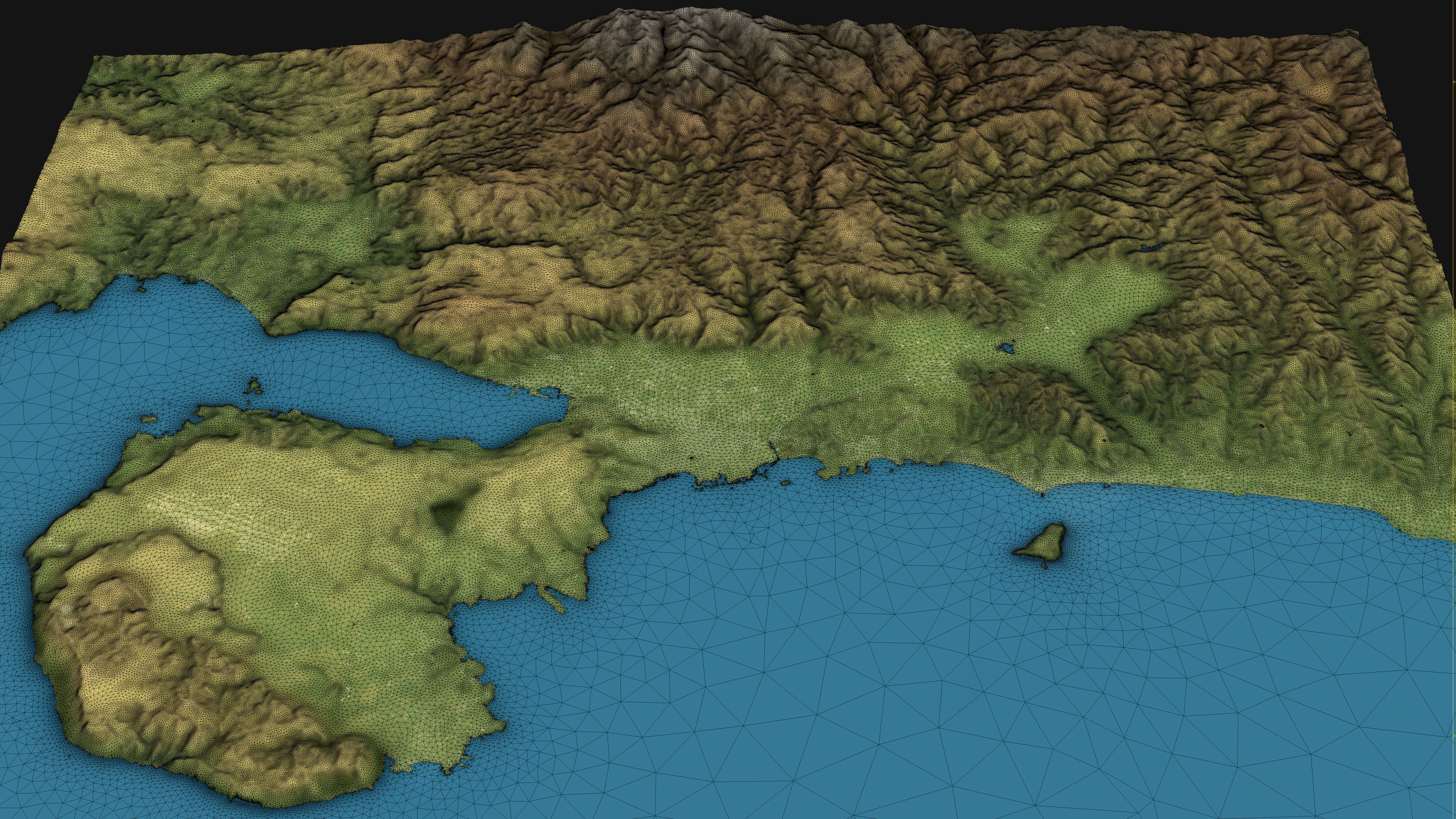 Chania - Topography Terrain 3D Model 3D Model Collection_9