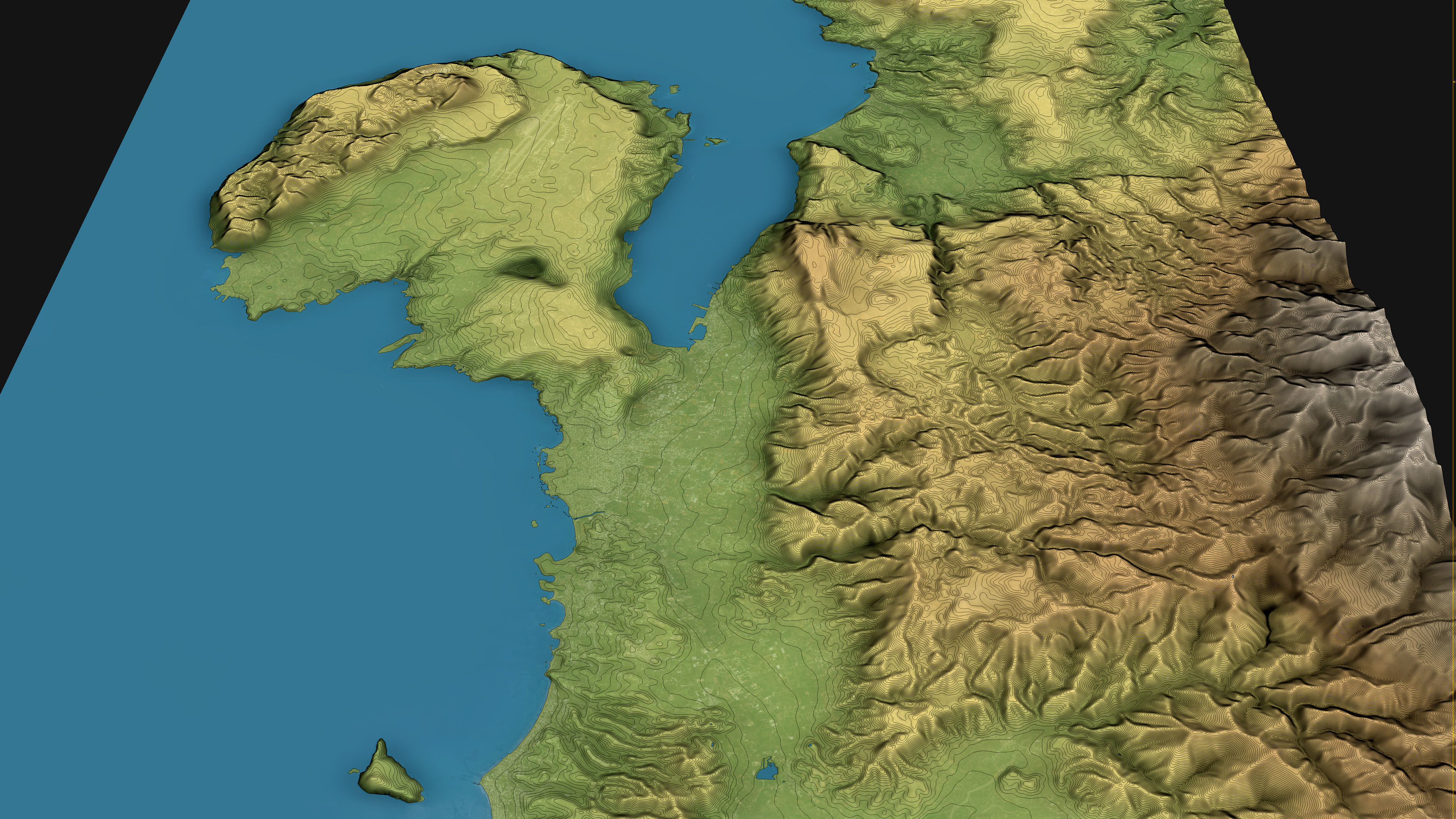 Chania - Topography Terrain 3D Model 3D Model Collection_7