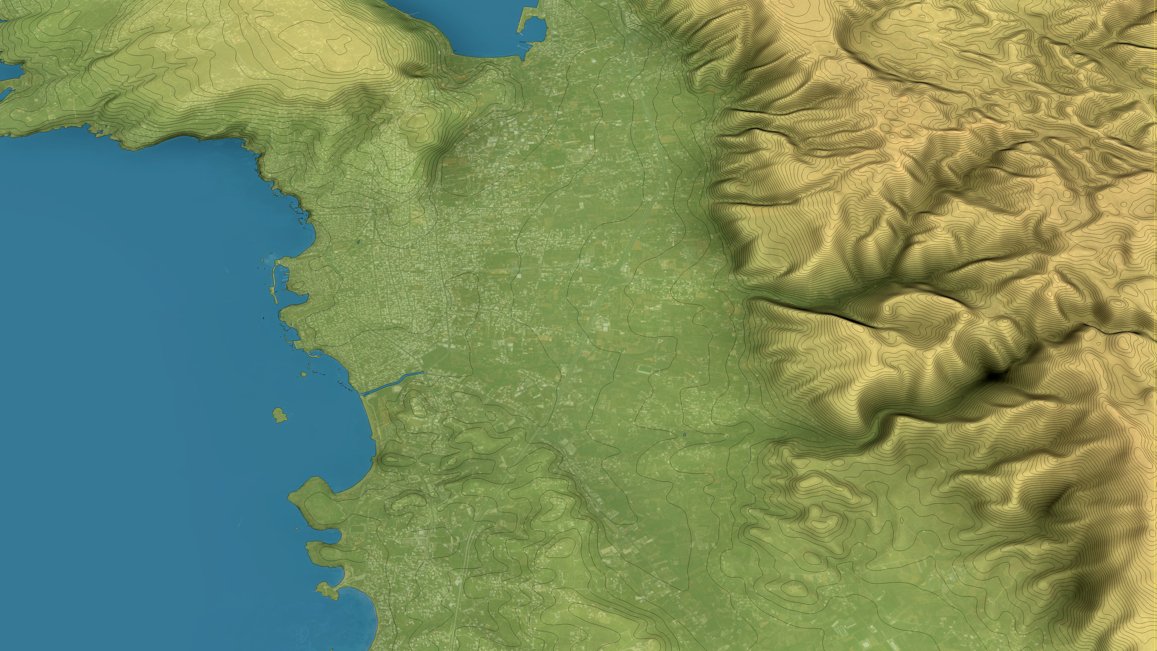 Chania - Topography Terrain 3D Model 3D Model Collection_19