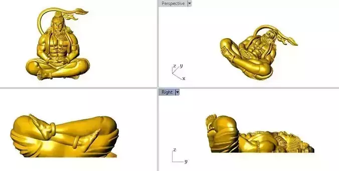 3D model of Lord Hanuman