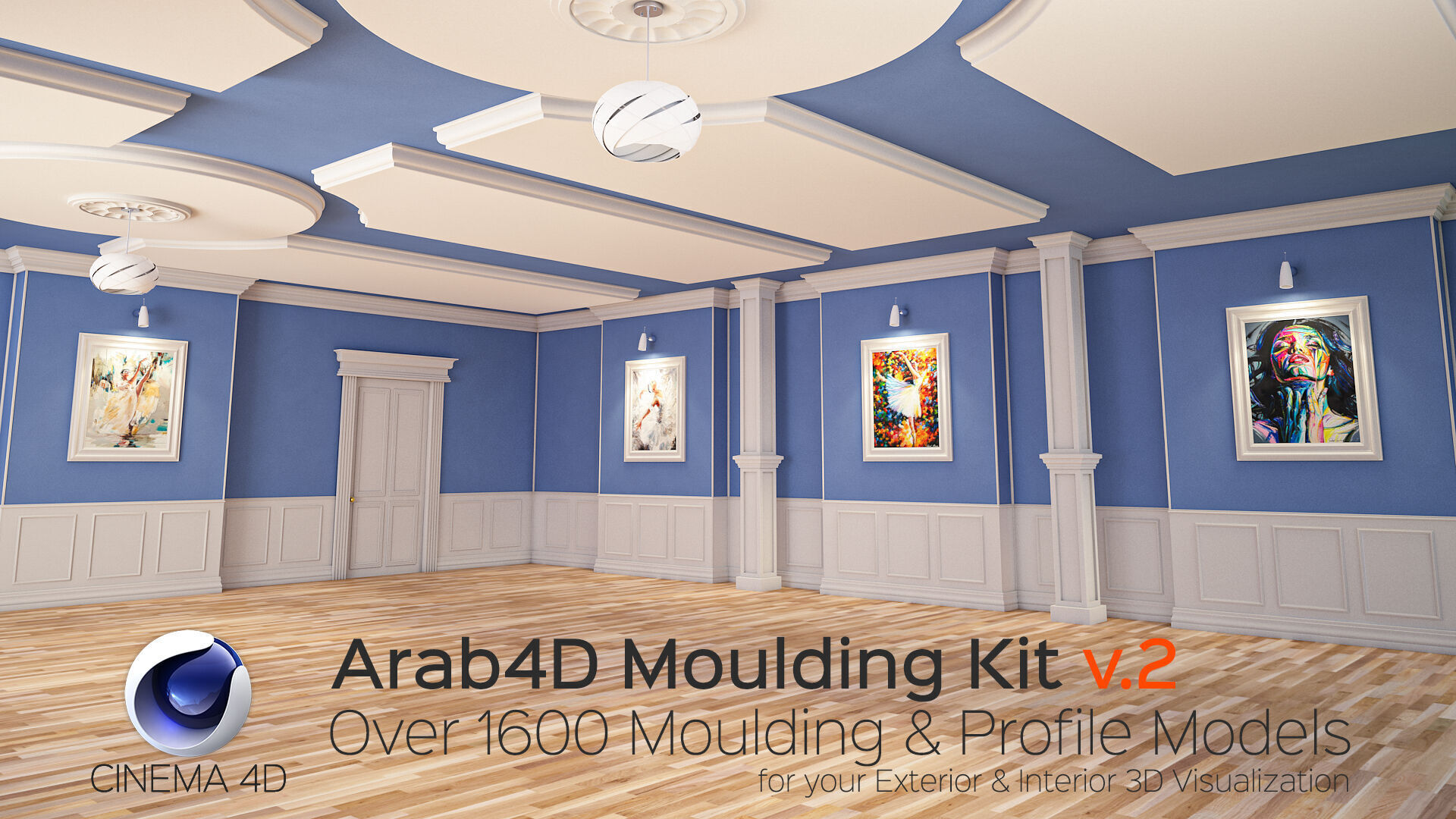 Arab4D Moulding Cornices Kit V2 - 35 Bundles in 1 Library Low-poly 3D model_6
