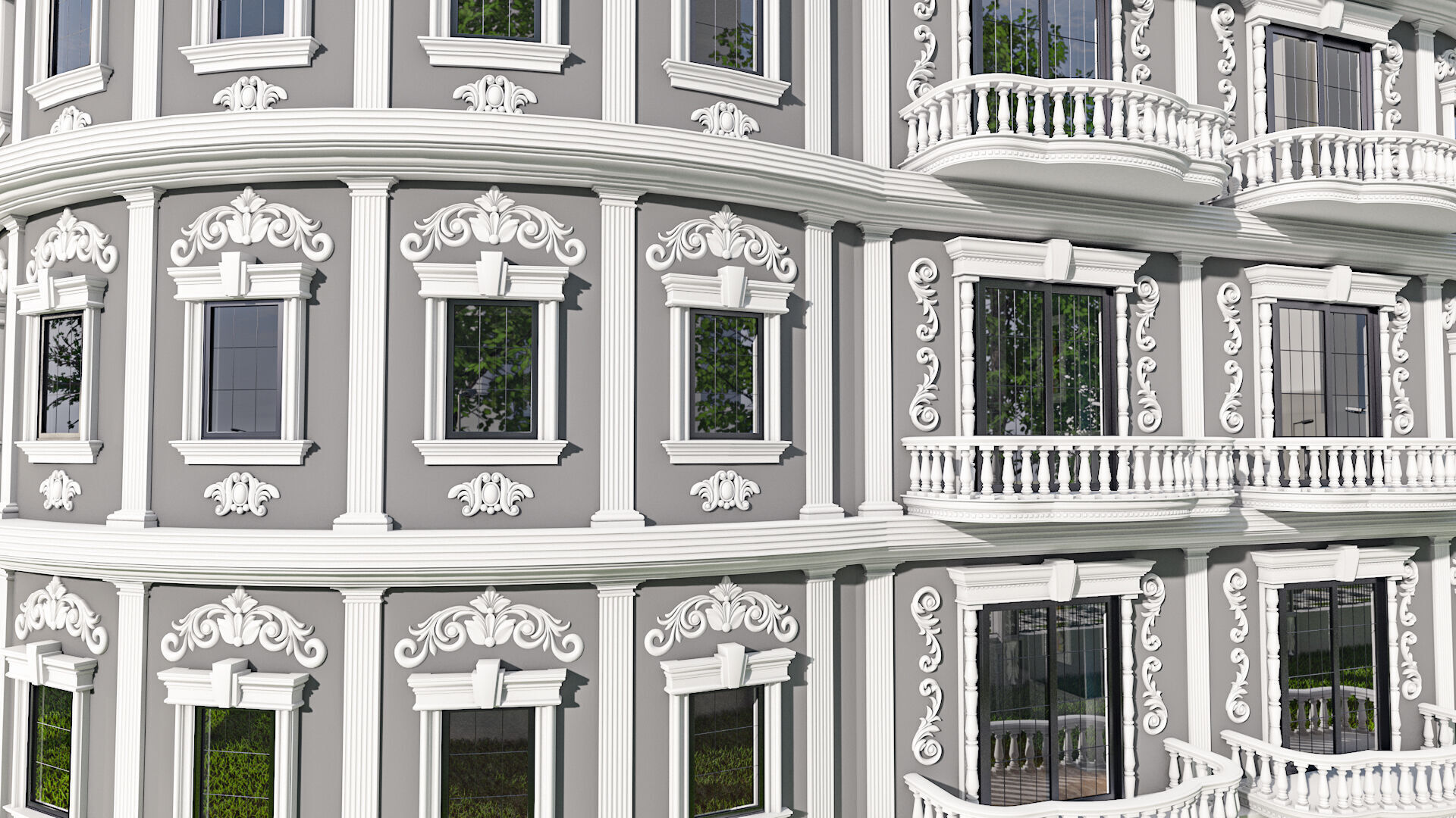 Arab4D Moulding Cornices Kit V2 - 35 Bundles in 1 Library Low-poly 3D model_10