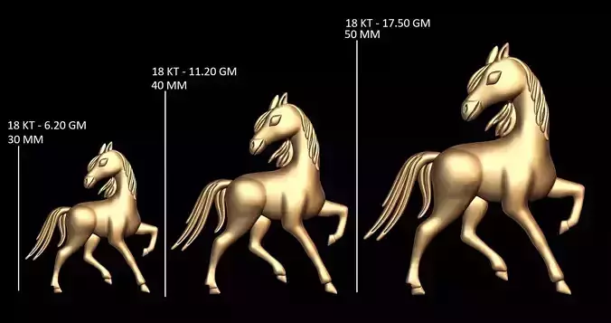 Horse Full 3D Model 3D print mode