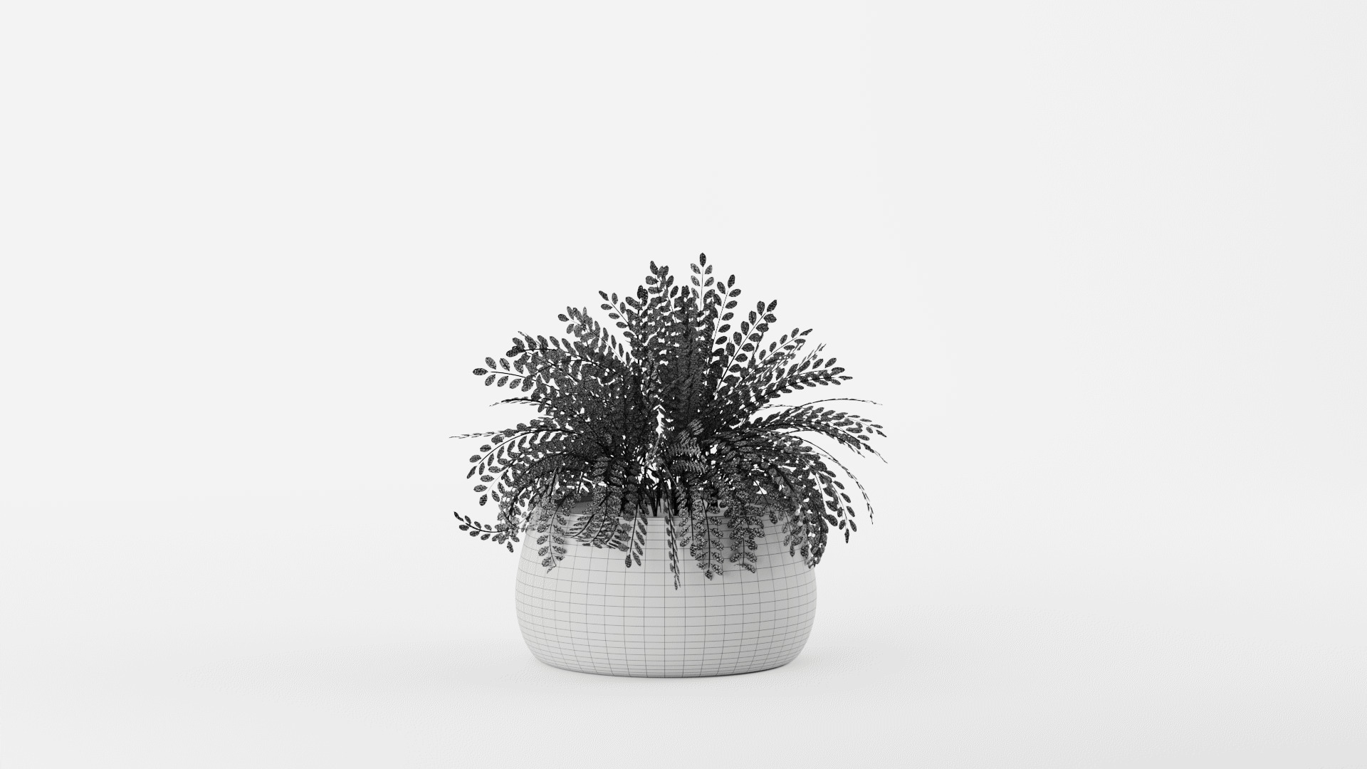 Hammered Metal Planter 3D model_10