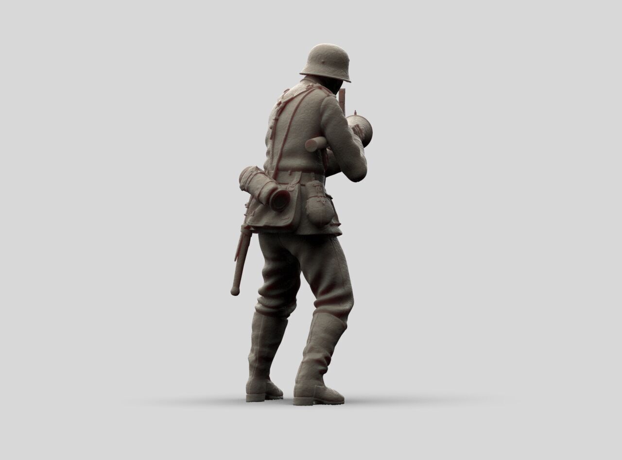 German Soldier and Faustpatrone 3D print model_14