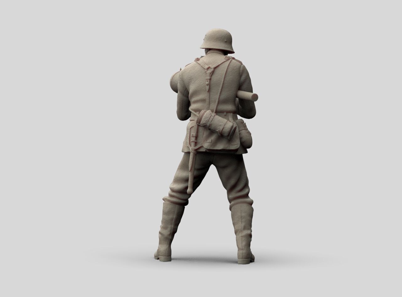 German Soldier and Faustpatrone 3D print model_33