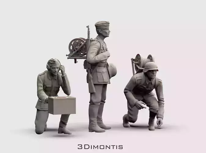 German Soldiers radio operator and signalman