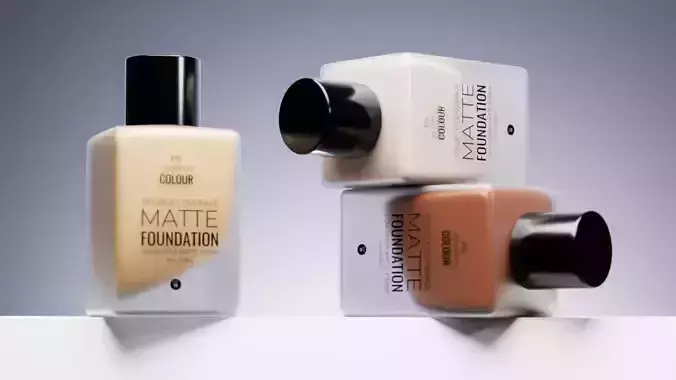 Realistic Foundation Bottle 3D Model