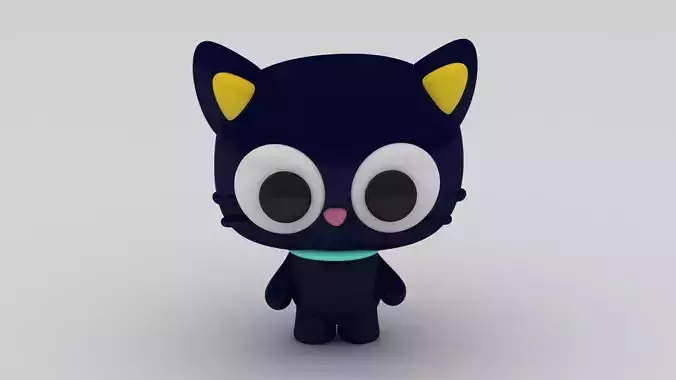 PURPLE CAT ANIMAL TOY 3D PRINTABLE MODEL