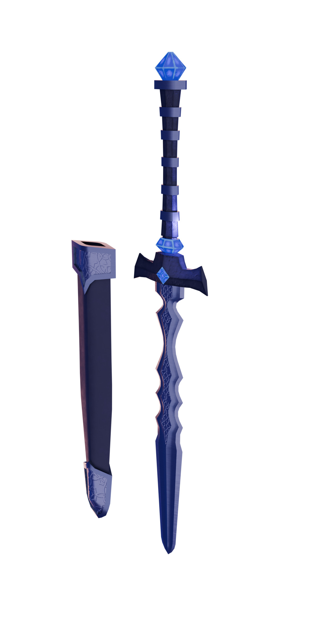 Dagger Dark Fantasy Low-poly 3D model_1