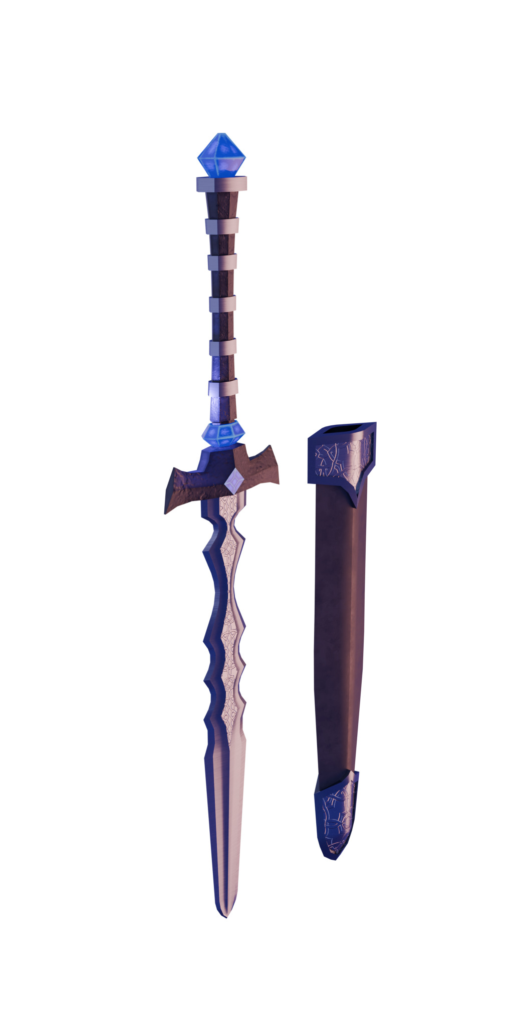 Dagger Dark Fantasy Low-poly 3D model_4