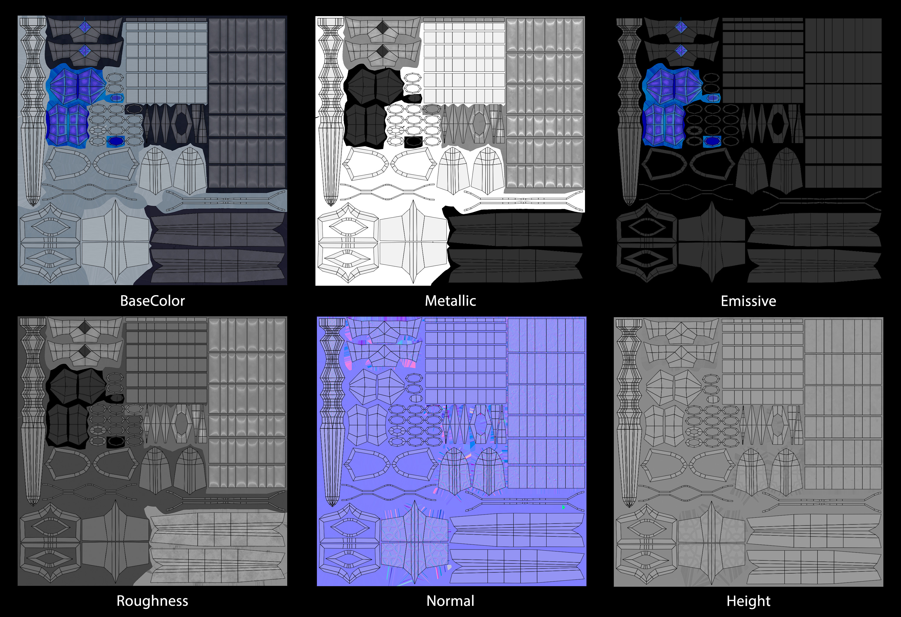 Dagger Dark Fantasy Low-poly 3D model_9