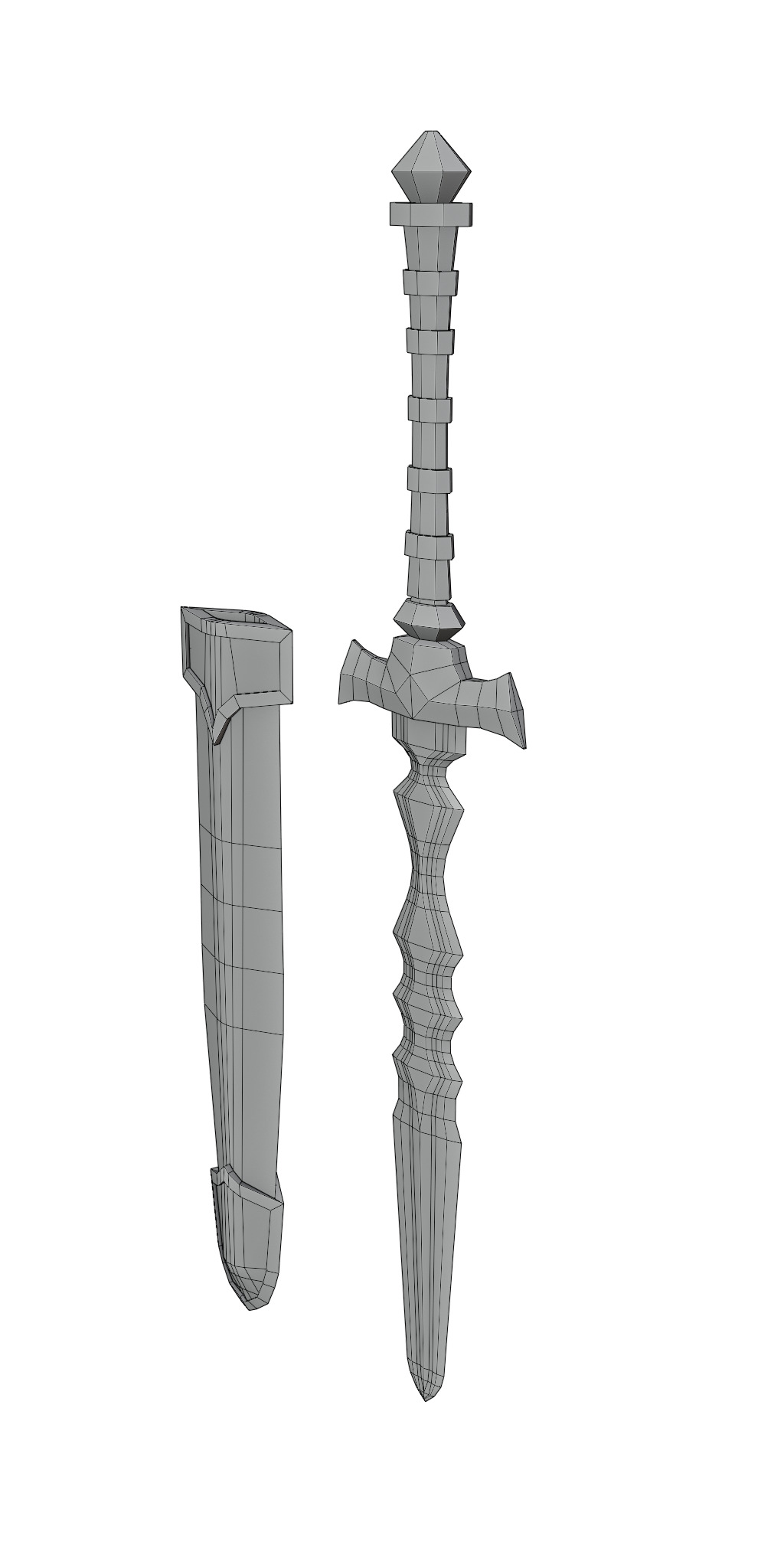 Dagger Dark Fantasy Low-poly 3D model_5