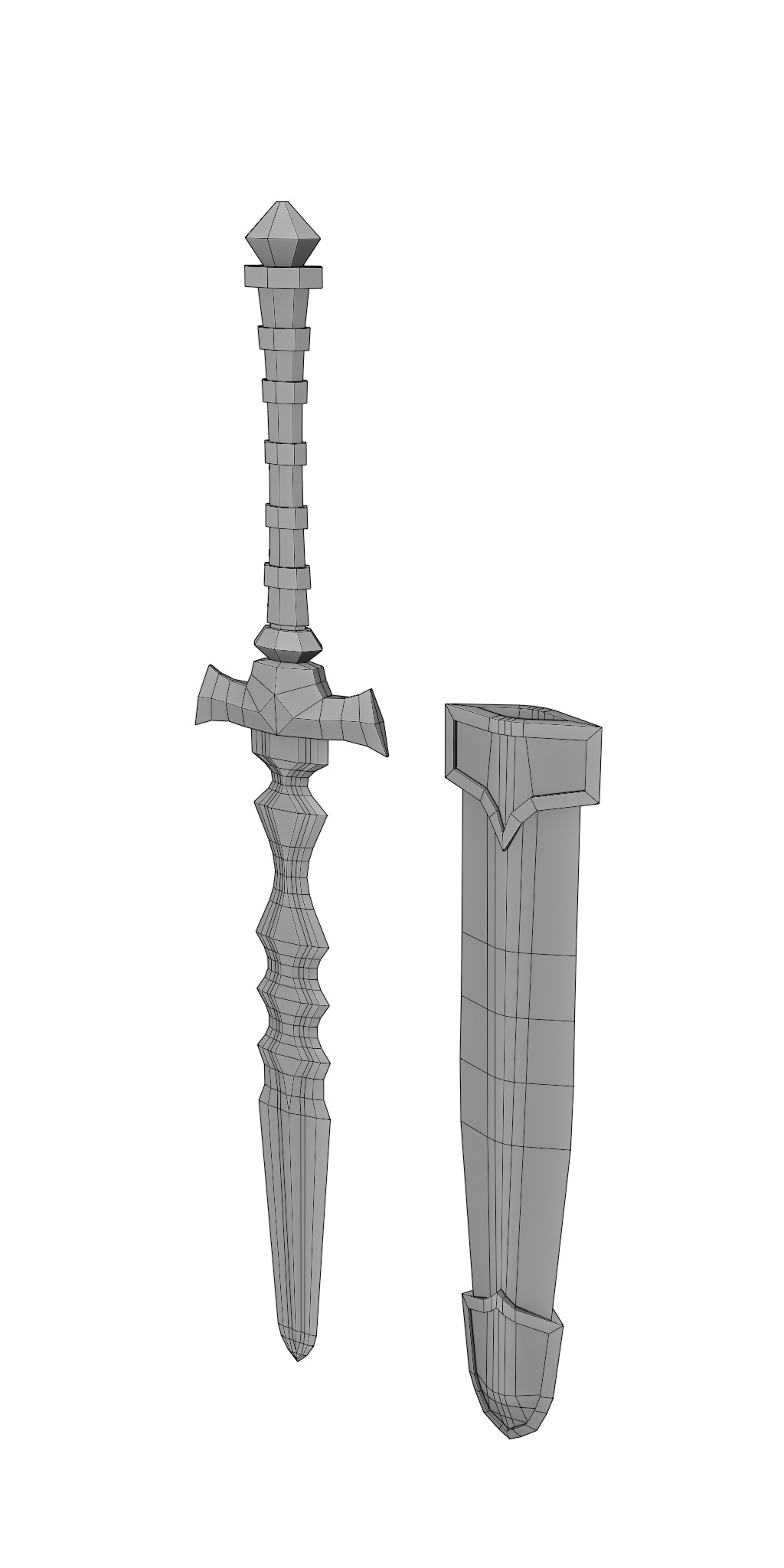 Dagger Dark Fantasy Low-poly 3D model_7