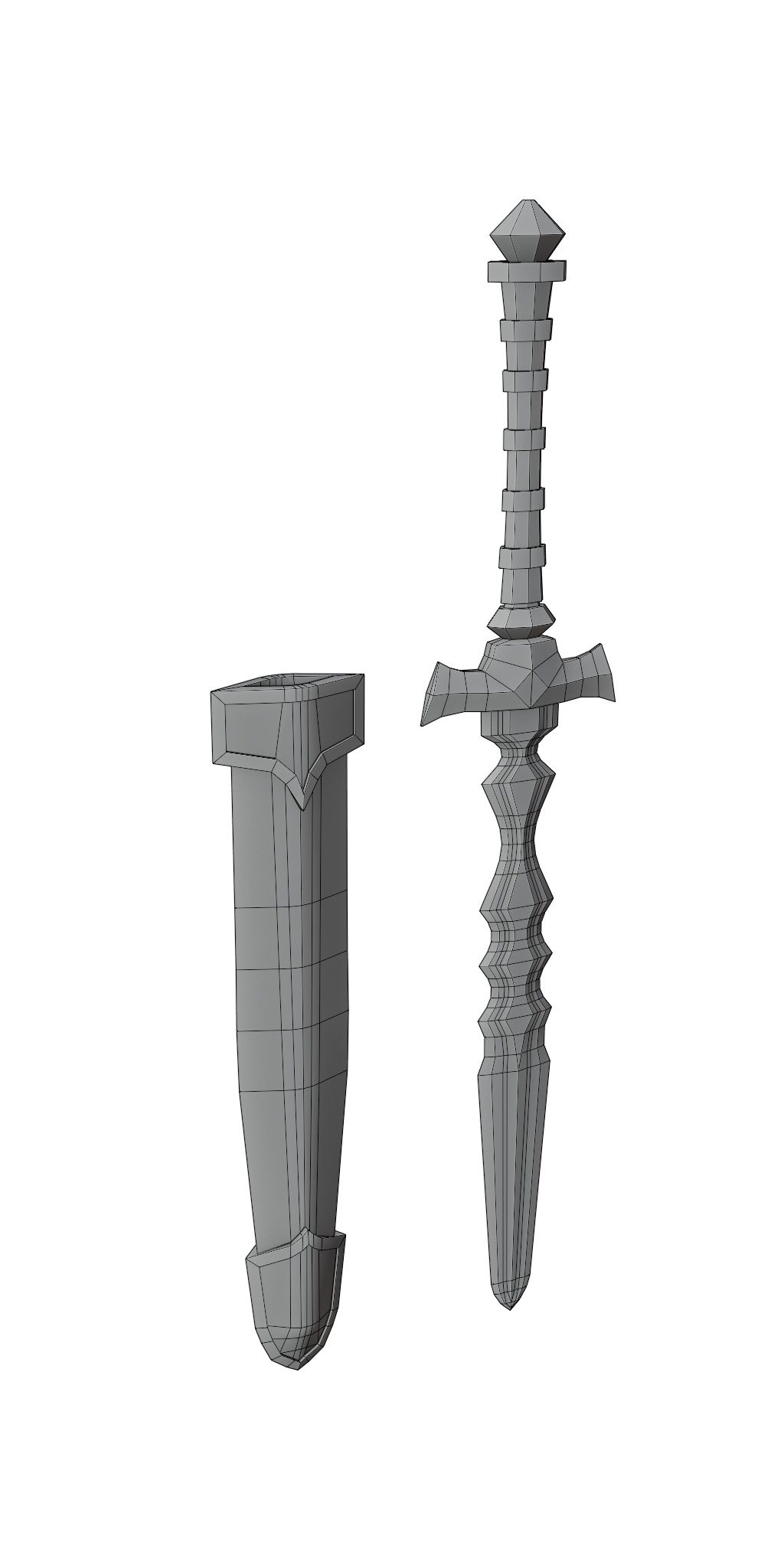 Dagger Dark Fantasy Low-poly 3D model_6