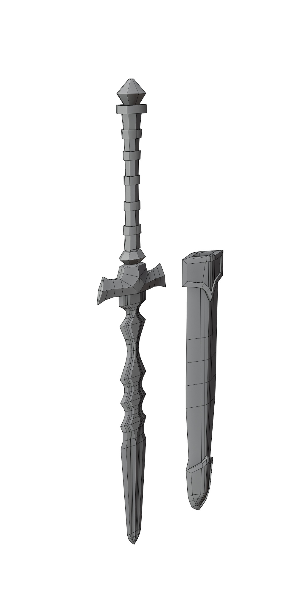 Dagger Dark Fantasy Low-poly 3D model_8