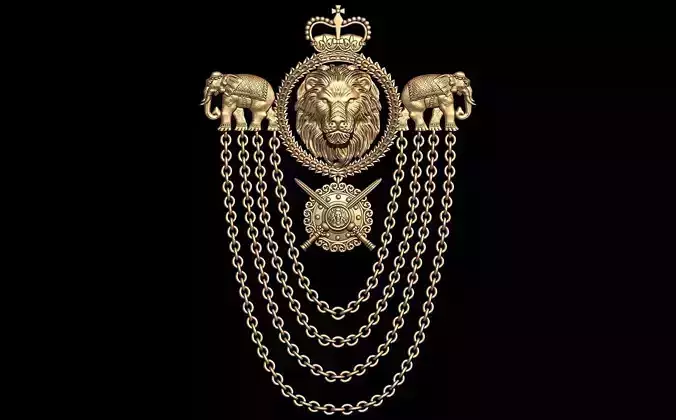 lion pendent 3D print model