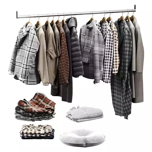 Clothes for the wardrobe Low-poly 3D model 6