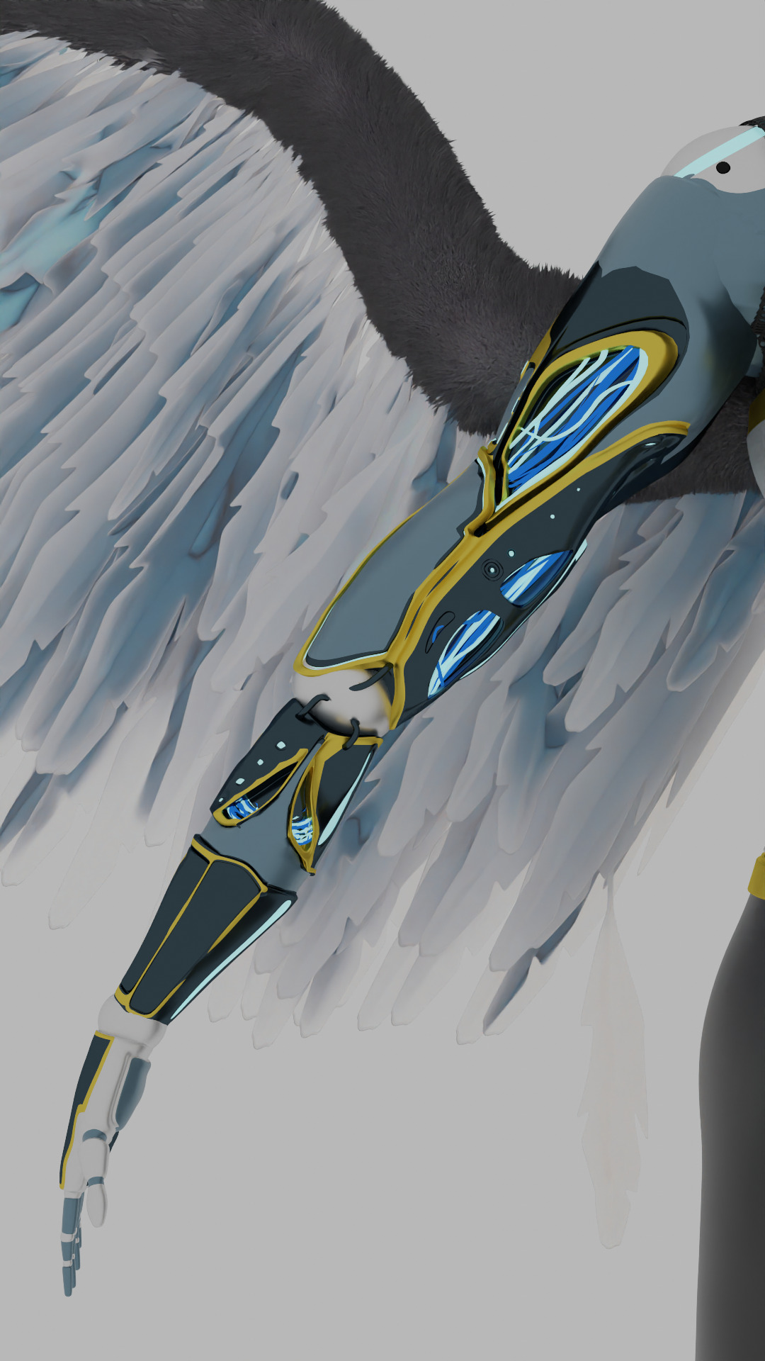 Cyborg Female Character 3D model_25