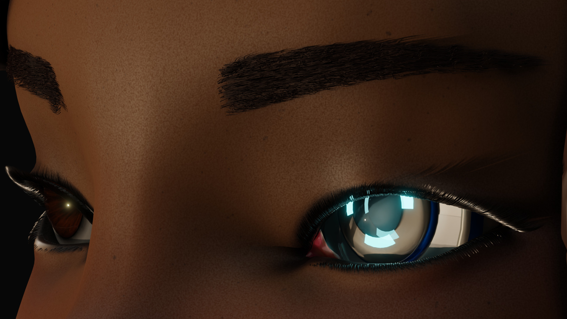 Cyborg Female Character 3D model_4