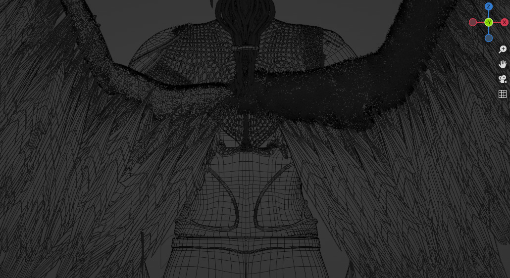 Cyborg Female Character 3D model_16