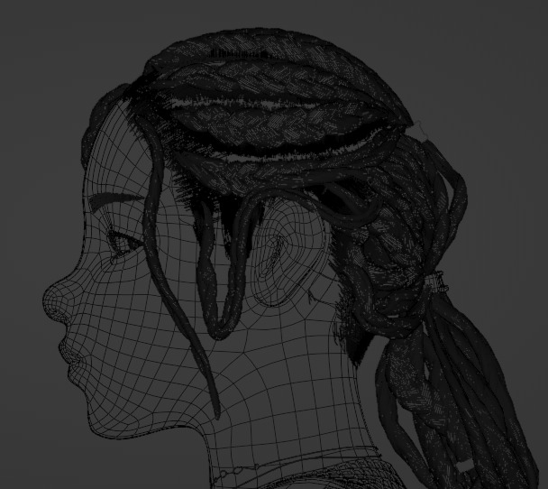 Cyborg Female Character 3D model_14