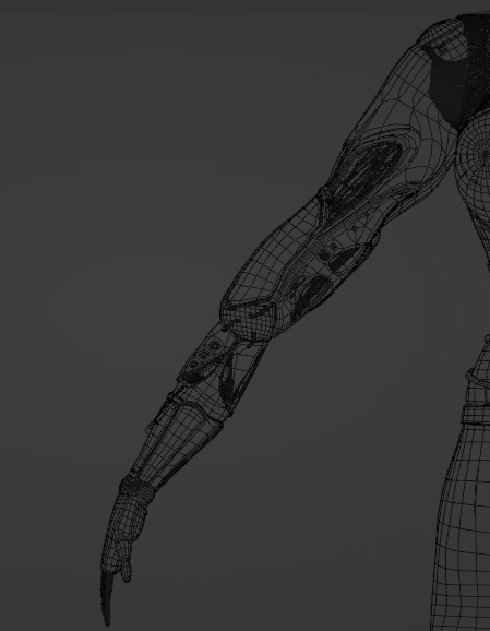 Cyborg Female Character 3D model_24