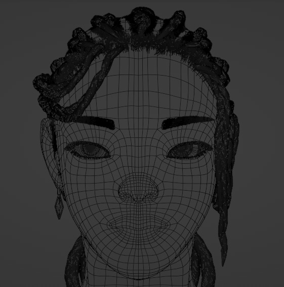 Cyborg Female Character 3D model_13